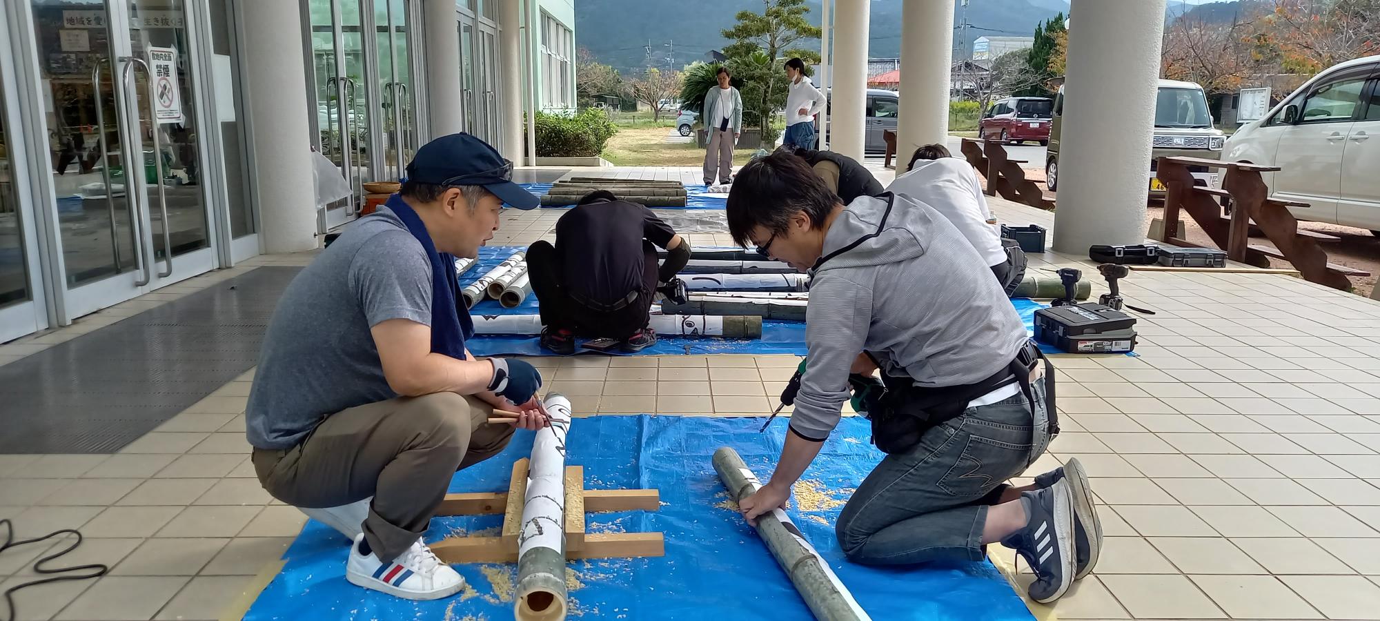 竹灯籠づくり2