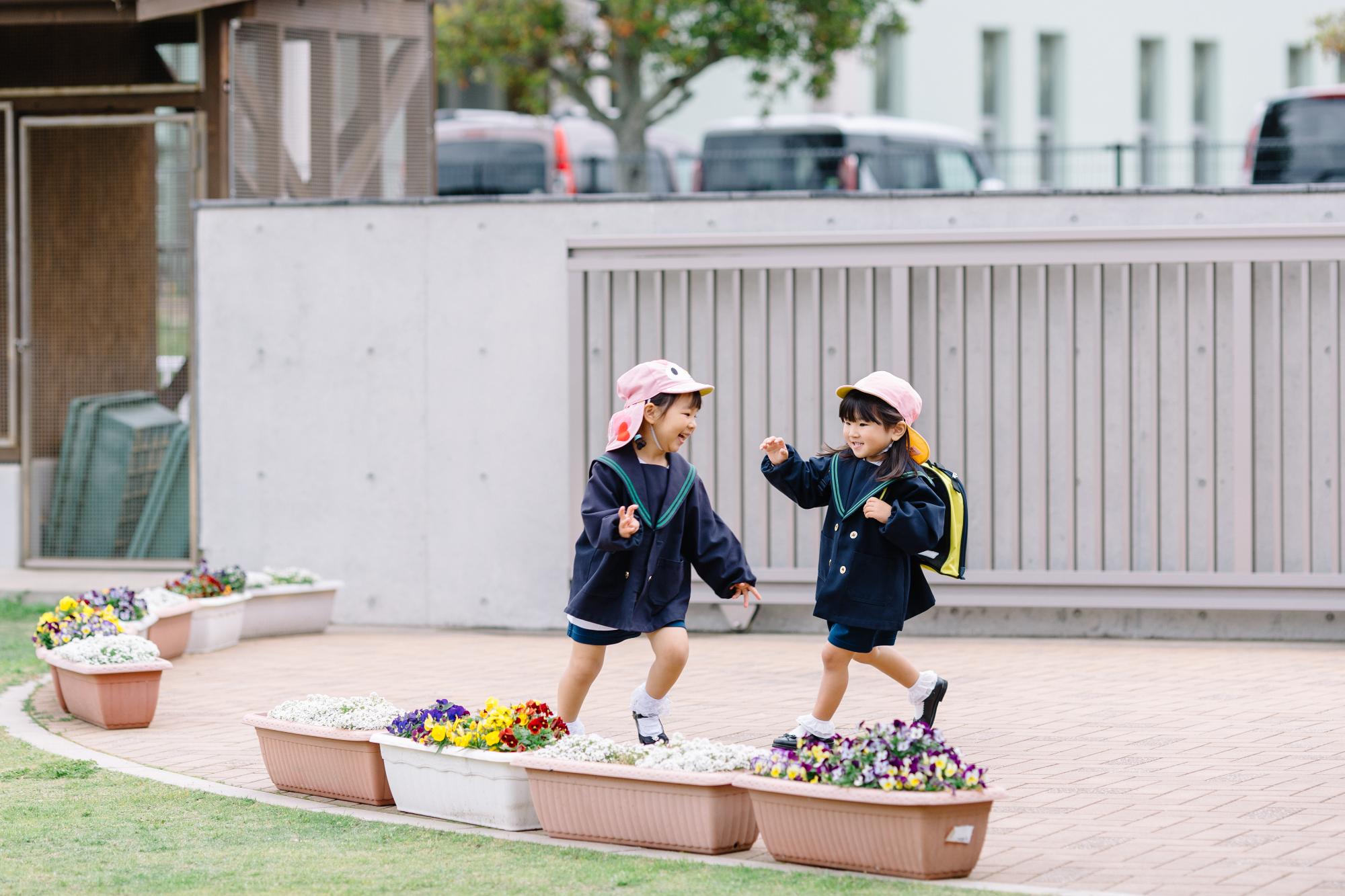 登園している子どもたち