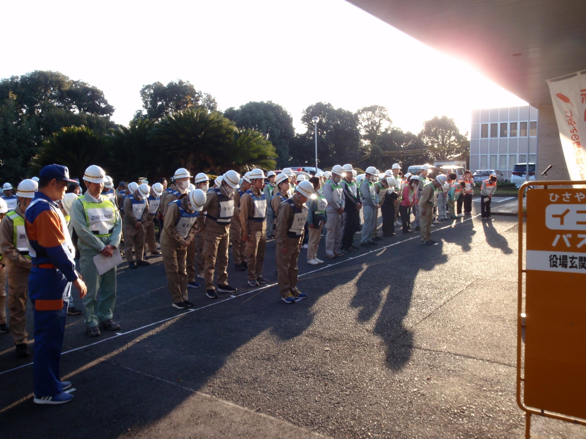 訓練終了式の様子